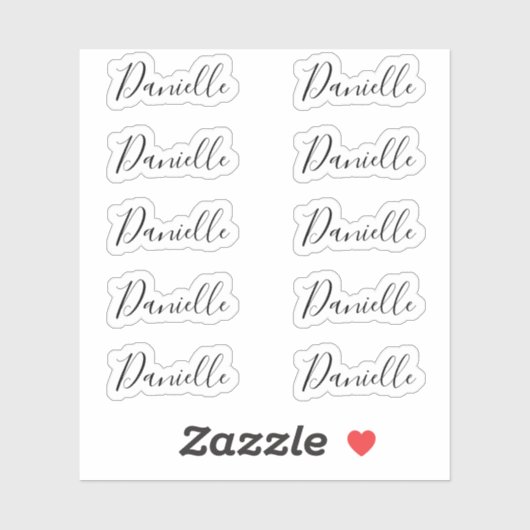 Set van 10 - Elegant Signature Script Name Daniell Sticker (Vel)