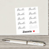Set van 10 - Elegant Signature Script Name Daniell Sticker