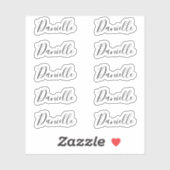 Set van 10 - Elegante handtekening naam Danielle Sticker (Vel)