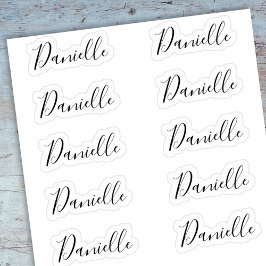 Set van 10 - Elegante handtekening naam Danielle Sticker
