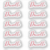 Set van 10 - Elegante handtekening script naam Dan Sticker (Voorkant)