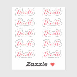 Set van 10 - Elegante handtekening script naam Dan Sticker