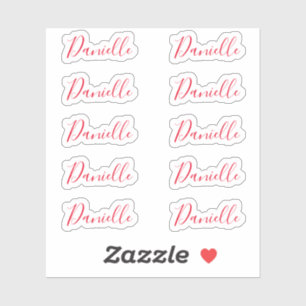 Set van 10 - Elegante handtekening script naam Dan Sticker