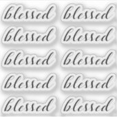 Set van 10 - GEZEGEND Religieus Script Typografie Sticker (Voorkant)