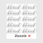 Set van 10 - GEZEGEND Religieus Script Typografie Sticker (Vel)