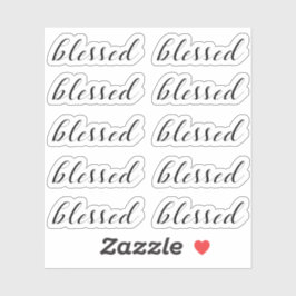 Set van 10 - GEZEGEND Religieus Script Typografie Sticker
