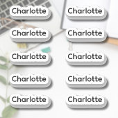 Set van 10 | Kleine elegante scriptnaam Sticker