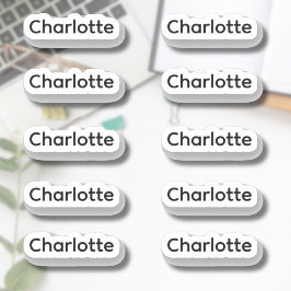 Set van 10 | Kleine elegante scriptnaam Sticker