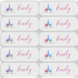 Set van 10 kleine, transparante Unicorn-labels Sticker