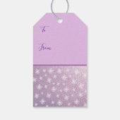 Set van 10 Roze Sneeuwvlok Cadeaulabel (Achterkant)