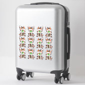 Set van 12 Cute Maneki Neko Lucky Becelling Cats Sticker (Koffer)