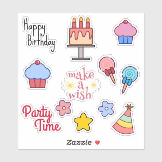 set van 12 dagen sticker (Vel)