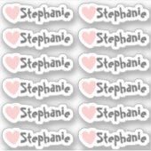 Set van 12 kleine speelse hartnaamlabels sticker (Voorkant)