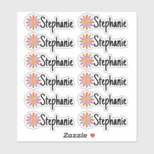 Set van 12 labels met kleine whimsical Daisy Name