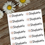 Set van 12 labels met kleine whimsical Daisy Name