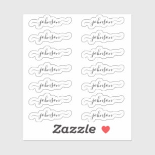 Set van 14 - Aangepaste Elegante Handtekening Scri Sticker