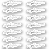 Set van 14 - Aangepaste Elegante Handtekening Scri Sticker (Voorkant)