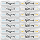 (Set van 14) Elegante handtekening Script Naam Sti Sticker (Voorkant)