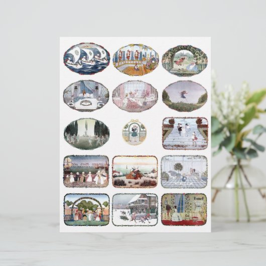 Set van 15 - Collage Afbeeldingen voor kinderboeke (Staand voorkant)