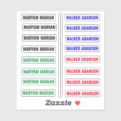 Set van 16 kleurrijke Labels, doorzichtige naamsti Sticker (Vel)