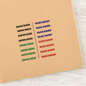 Set van 16 kleurrijke Labels, doorzichtige naamsti Sticker