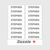 Set van 16 Small Minimalist Custom Name Labels (Vel)
