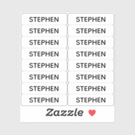 Set van 16 Small Minimalist Custom Name Labels