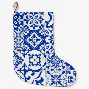 Set van 16 tegels Azulejos in blauw, wit. Originee Kleine Kerstsok