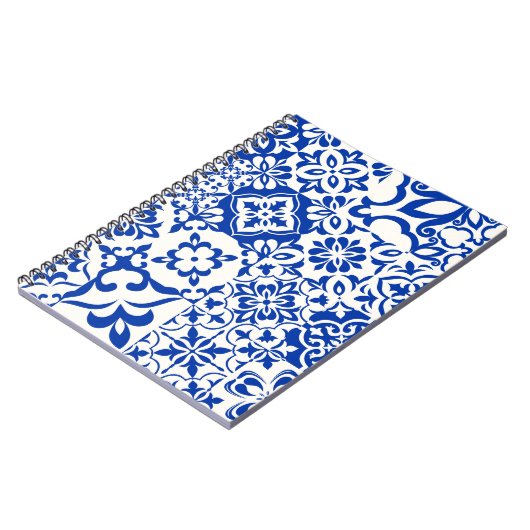 Set van 16 tegels Azulejos in blauw, wit. Originee Notitieboek (Linkerzijde)