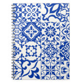 Set van 16 tegels Azulejos in blauw, wit. Originee Notitieboek (Voorkant)