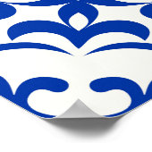 Set van 16 tegels Azulejos in blauw, wit. Originee Poster (Hoek)