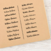 (Set van 18) Transparante Eenvoudige Naam Stickers