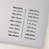 (Set van 18) Transparante Eenvoudige Naam Stickers