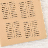 (Set van 18) Zwart Transparante Eenvoudige Naam St Sticker