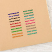 Set van 20 Kleurrijke Labels, Transparante Naamsti Sticker