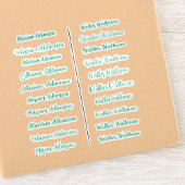 (Set van 20) Mint Transparante Eenvoudige Naamstic Sticker