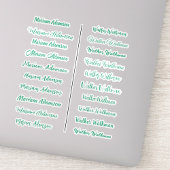 (Set van 20) Mint Transparante Eenvoudige Naamstic Sticker