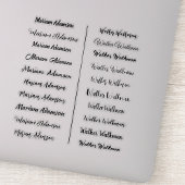 (Set van 20) Zwart Transparante Eenvoudige Naam St Sticker