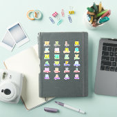 (Set van 24) Moderne Monogrammed Namen | waterdich Sticker (iPad Cover)