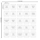 Set van 25 gepersonaliseerde waterdichte keukenlab sticker