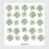 Set van 25 gepotte Shamrock Vinyl-Stickers Sticker (Vel)