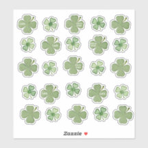 Set van 25 gepotte Shamrock Vinyl-Stickers