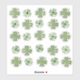 Set van 25 gepotte Shamrock Vinyl-Stickers Sticker
