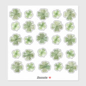 Set van 25 Waterverf Shamrock Vinyl-Stickers Sticker (Vel)