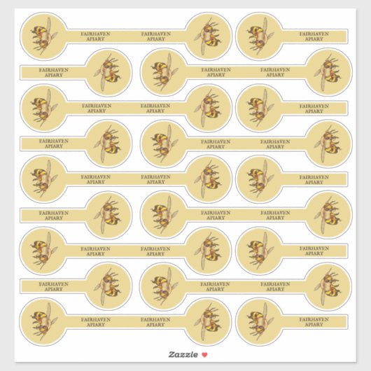 Set van 27 foto's / Logo honingbijenbeveiliging Go Sticker (Vel)