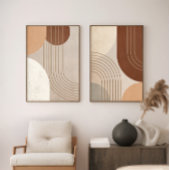 Set van 2 Abstracte Japandi Wall Art Prints
