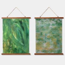 Set van 2 Abstracte Wandtapijten Hangend Wandkleed