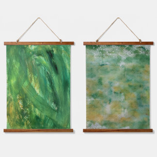 Set van 2 Abstracte Wandtapijten Hangend Wandkleed