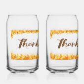Set van 2 minimalistische "Thanksgiving" glazen bl (Voorkant)
