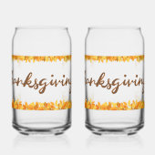 Set van 2 minimalistische "Thanksgiving" glazen bl (Links)